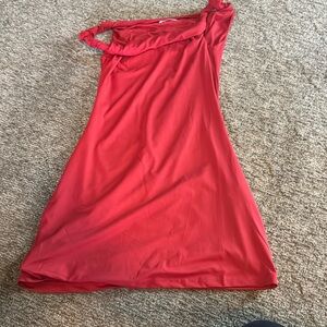 Peppermayo Arabella twist shoulder mini dress